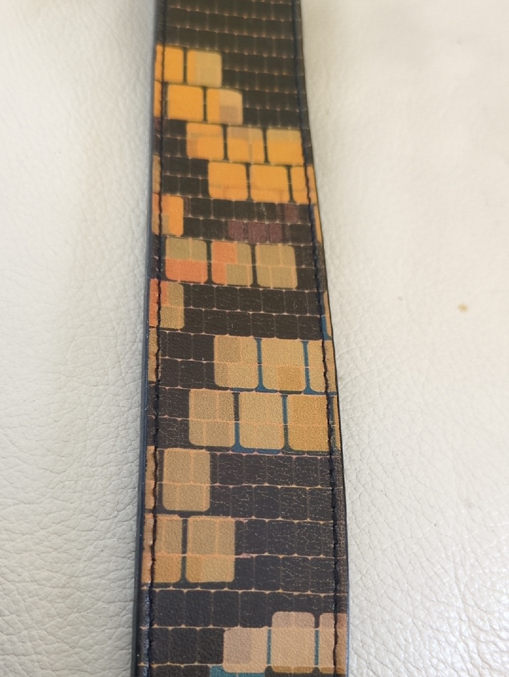 Robert Graham Colorful Mosaic, Reversable Leather Belt with Silver Hardware - Picture 8 of 9